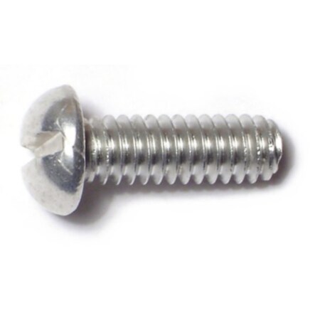Midwest Fastener 1/4"-20 x 3/4 in Slotted Round Machine Screw, Plain Aluminum, 20 PK 61607